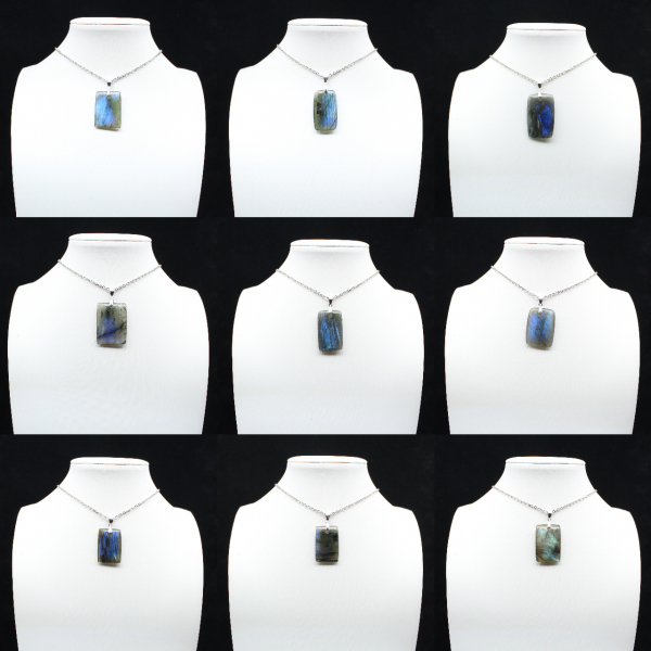 Labradorite rectangular pendant