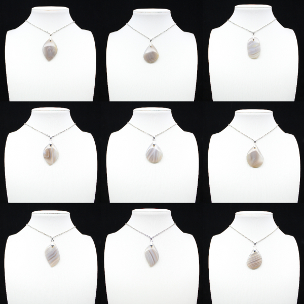Banded agate pendant