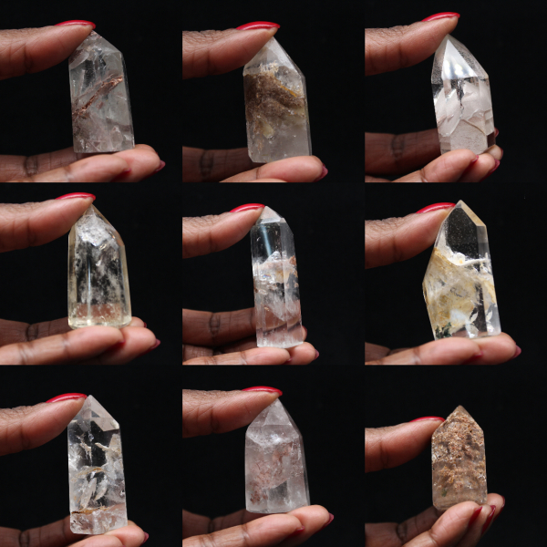Quartz prism with inclusion