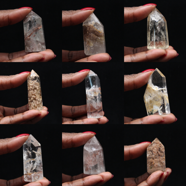 Quartz prism with inclusion