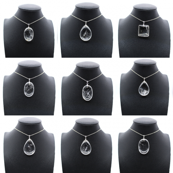 Rock crystal stone pendant