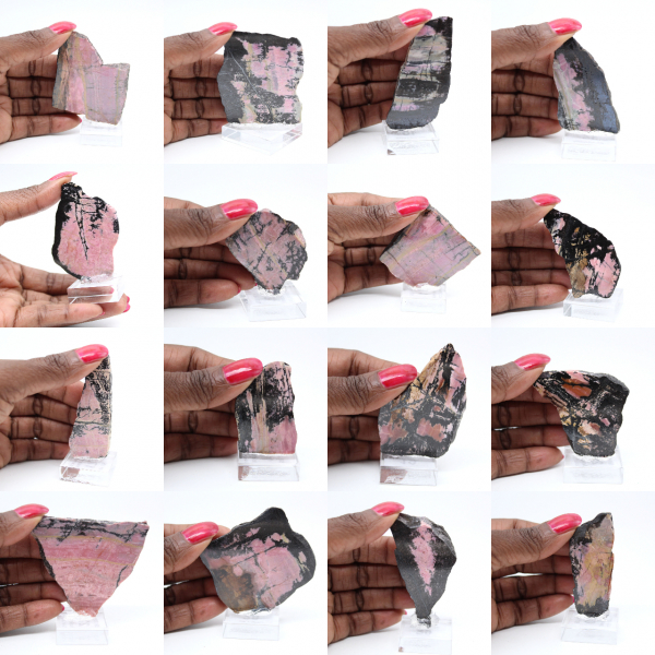 Polished Rhodonite slice quality decoration piece