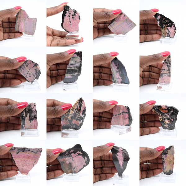 Polished Rhodonite slice quality decoration piece