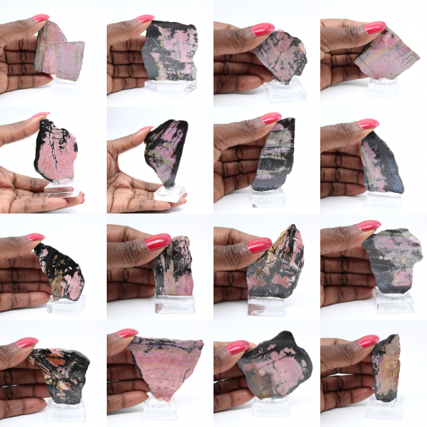 Polished Rhodonite slice quality decoration piece