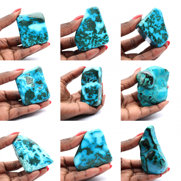 Polished stone in Congo Chrysocolla