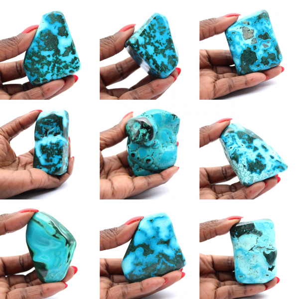 Polished stone in Congo Chrysocolla