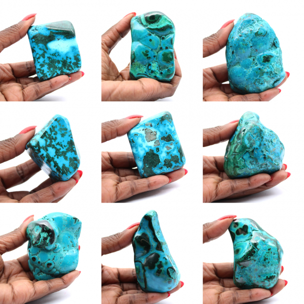 Polished stone in Congo Chrysocolla