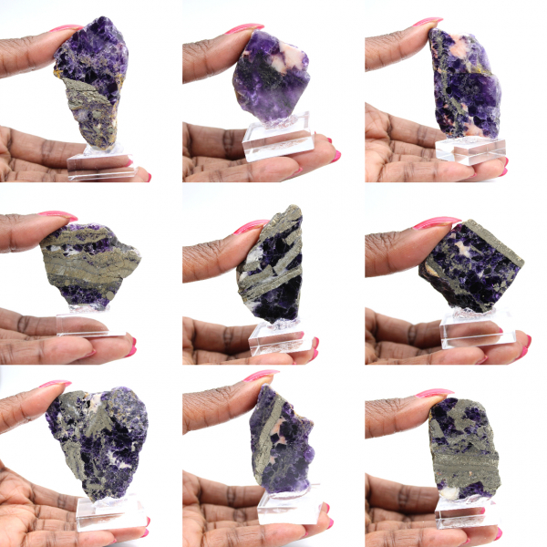 Natural Fluorite Pyrite slice ideal for collection
