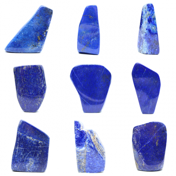 Decorative polished lapis lazuli block