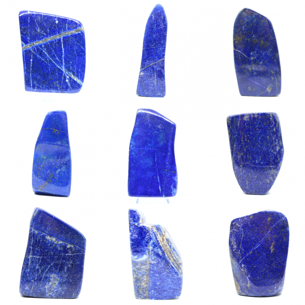 Decorative polished lapis lazuli block