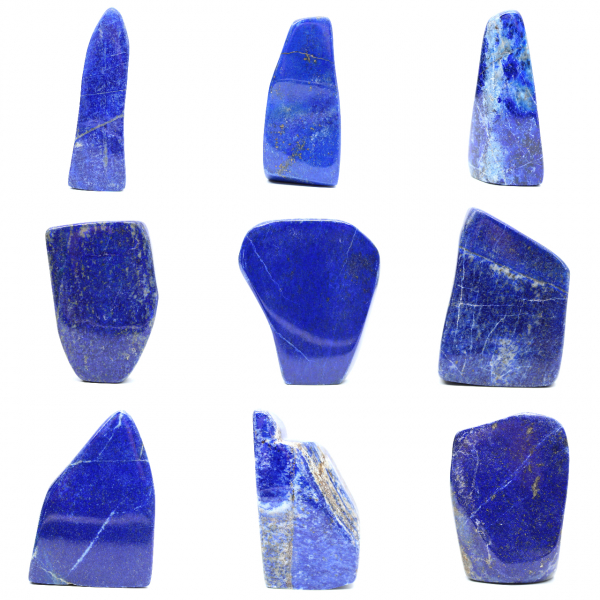 Decorative polished lapis lazuli block
