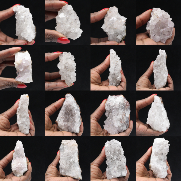 Raw quartz from Morocco, crystals with goethite inclusions