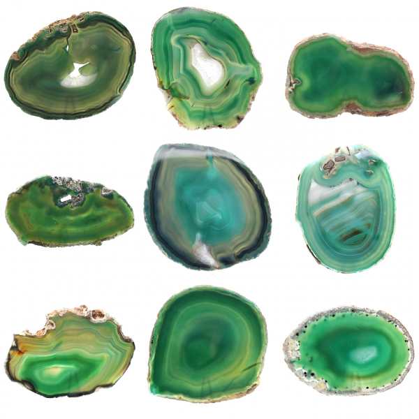 Natural green agate slice – Decorative piece 250 g