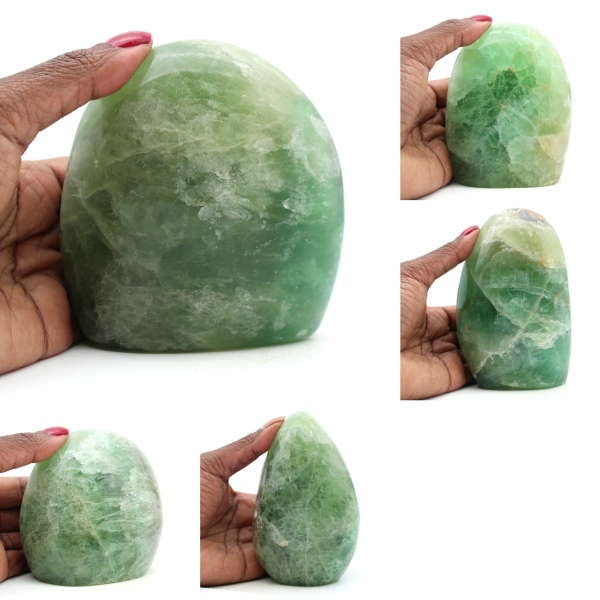 Green fluorite freeform