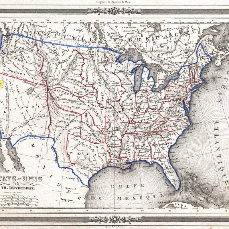 The History of the Gold Rush in the United States 1852 Duvotenay Map of the United States Gold Rush   Geographicus   EtatsUnis duvotenay 1852