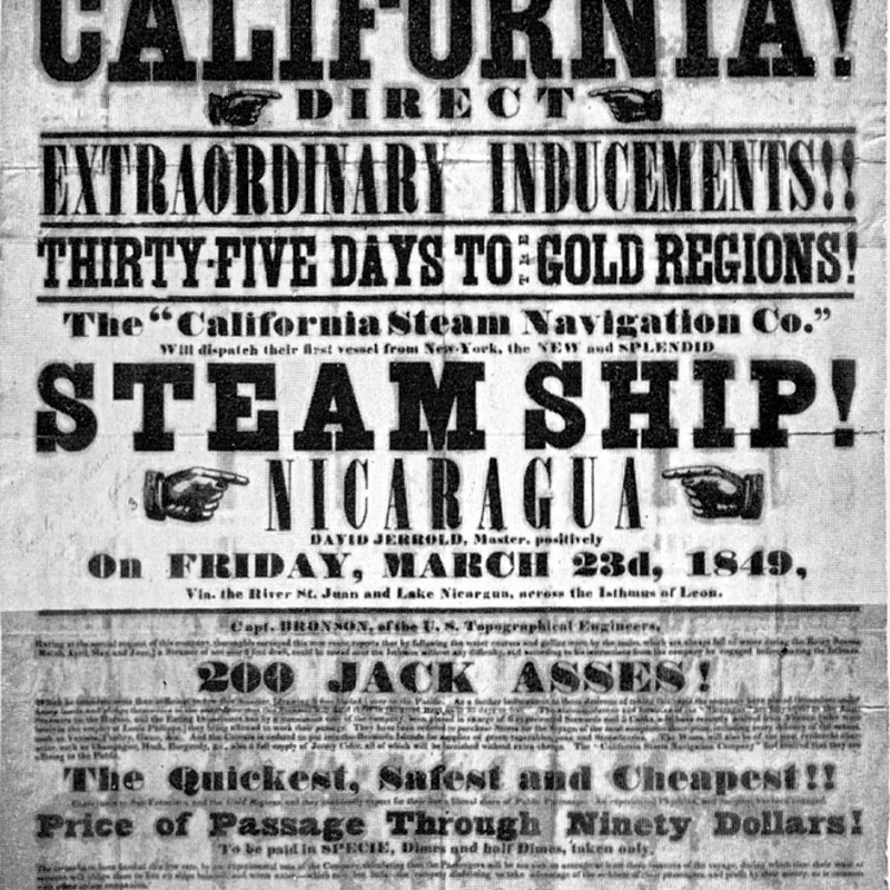The History of the Gold Rush in the United States California Gold Rush handbill