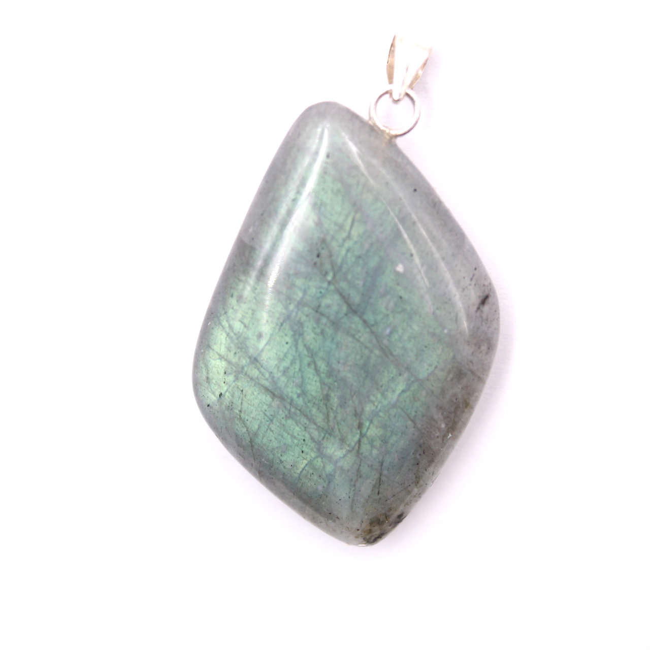 925 Sterling Silver Free Form Labradorite Pendant