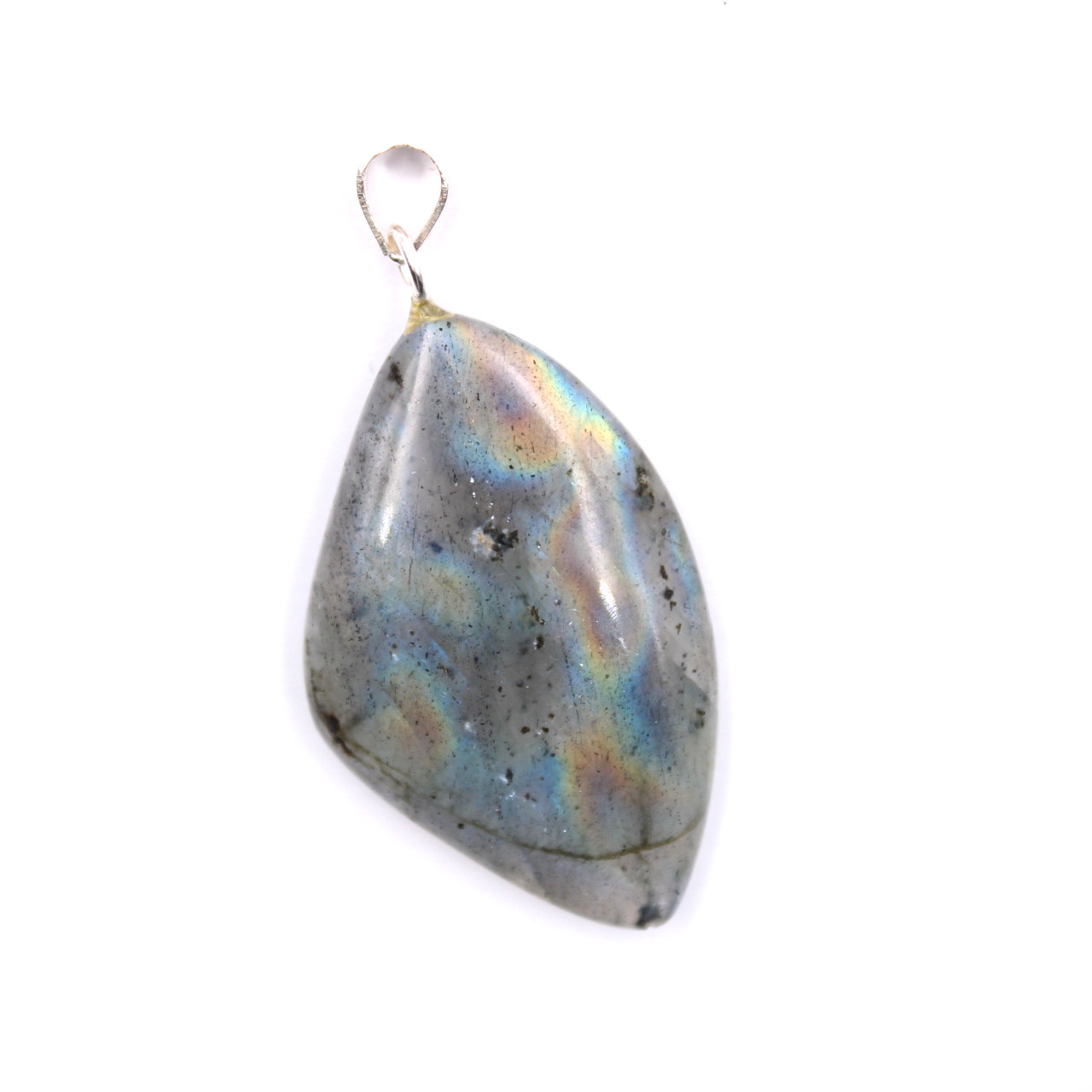 925 Sterling Silver Free Form Labradorite Pendant