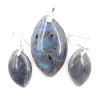 Pendant and earrings in labradorite and 925 silver - 0