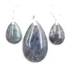 Pendant and earrings in labradorite and 925 silver - 0