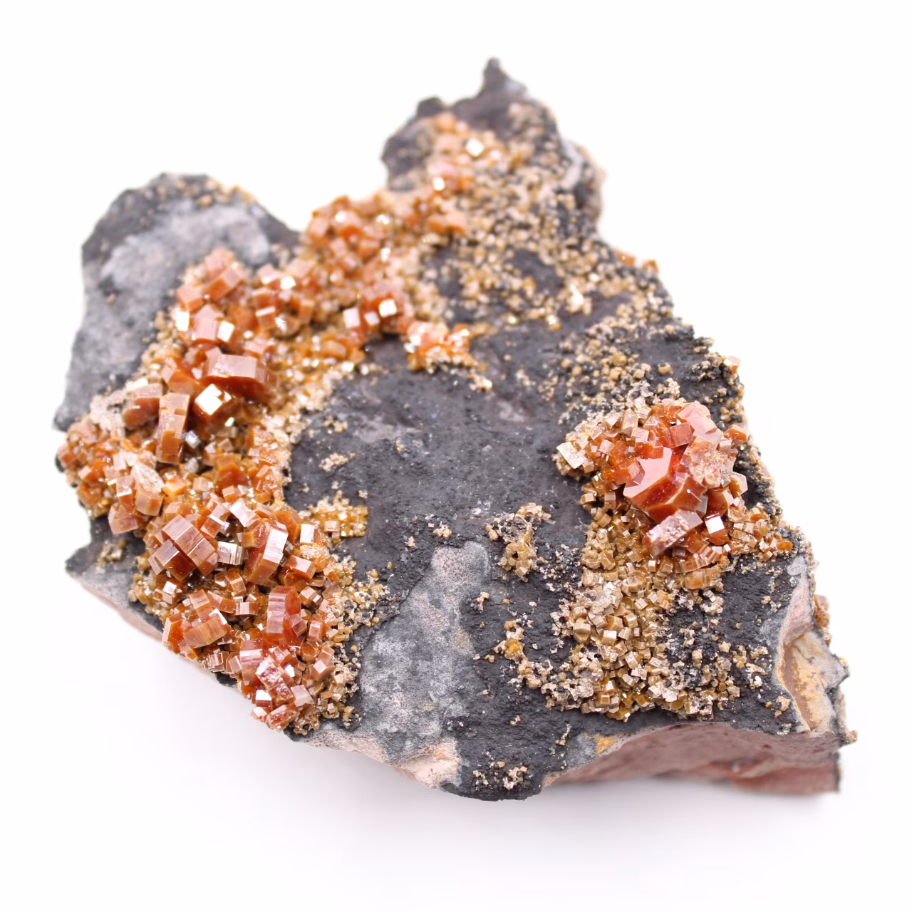 Vanadinite crystals on gangue