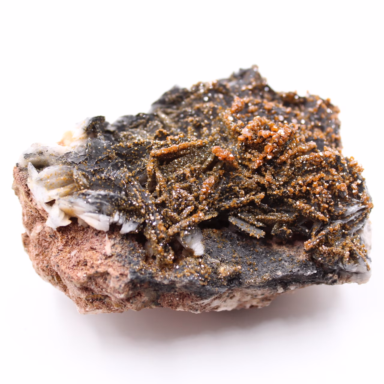 Vanadinite crystals on gangue