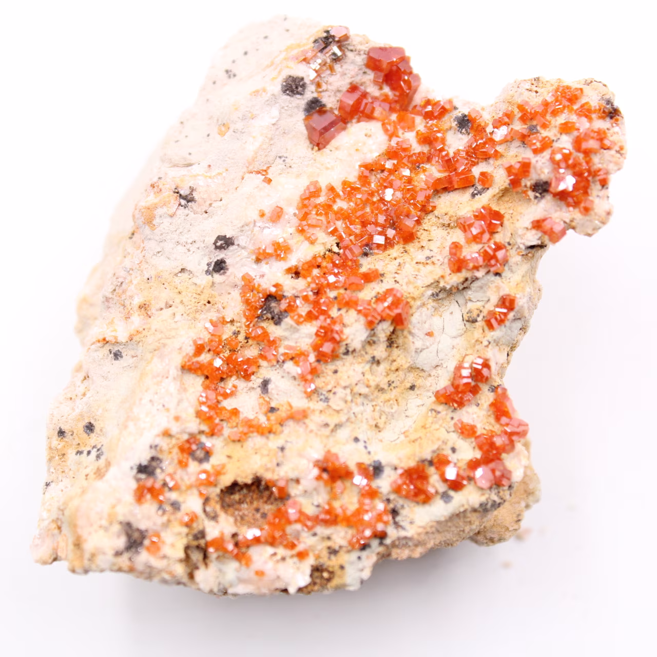 Vanadinite crystals on gangue