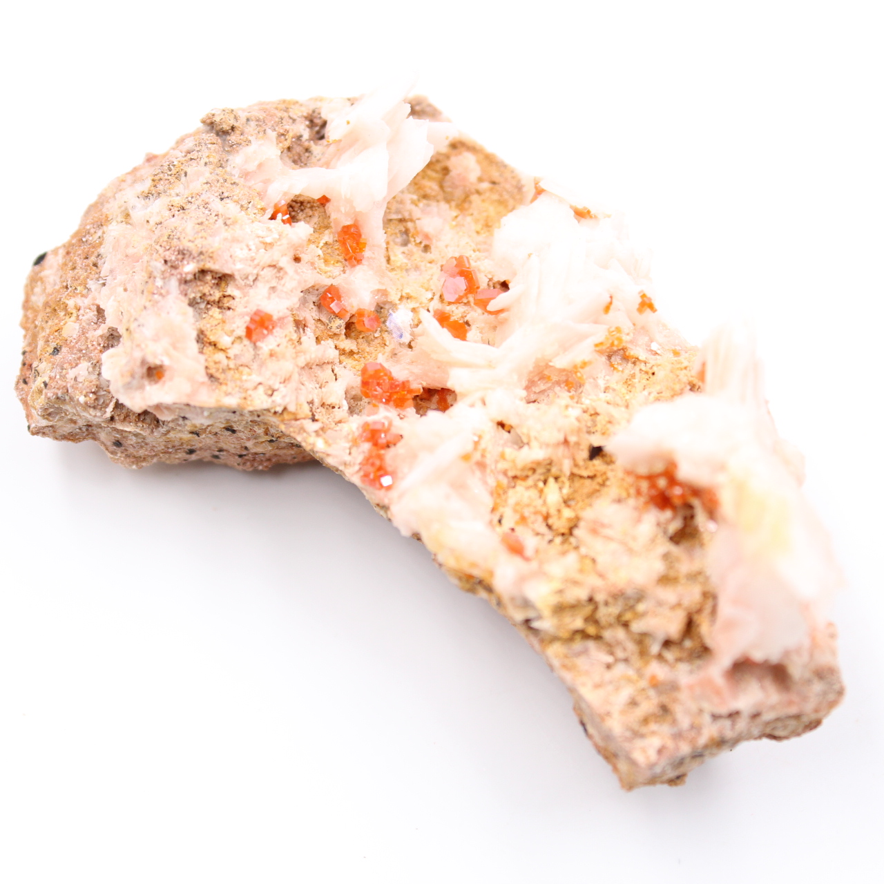 Vanadinite crystals on gangue