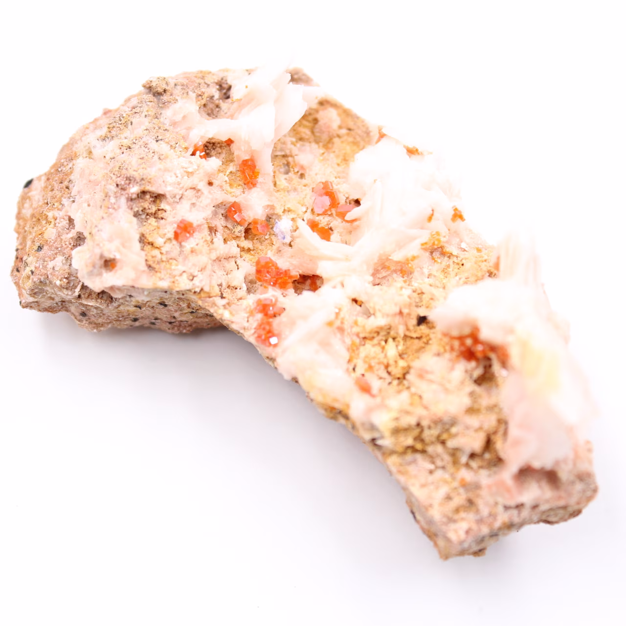 Vanadinite crystals on gangue