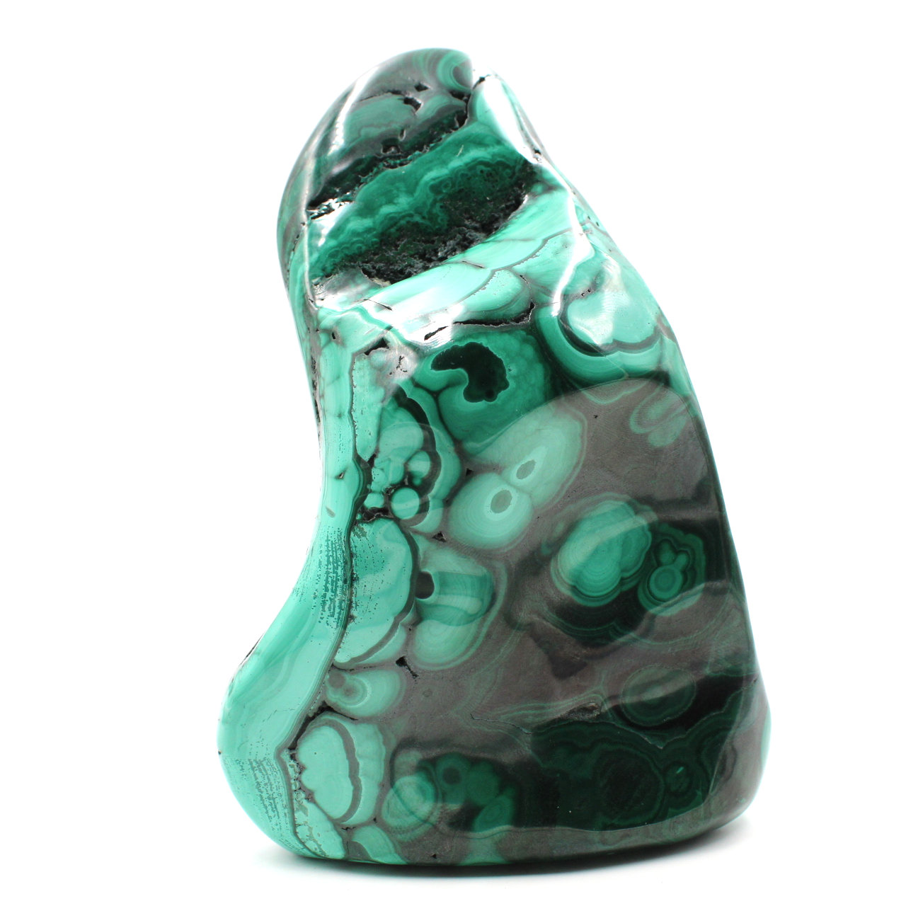 Malachite stone abstract ornament shape