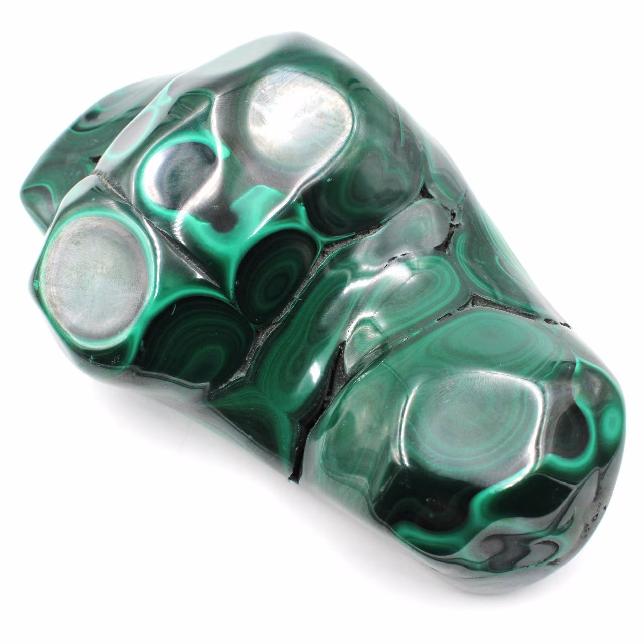 Malachite stone abstract ornament shape