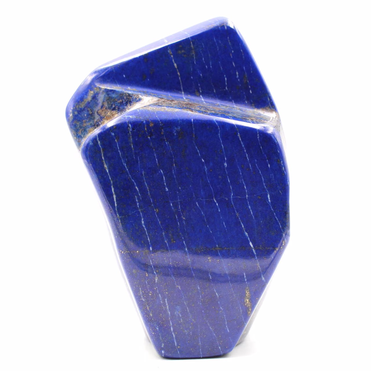 Stone block of lapis Lazuli abstract ornamental shape
