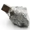 Pyrite cubes on gangue of Navajun Spain - 0