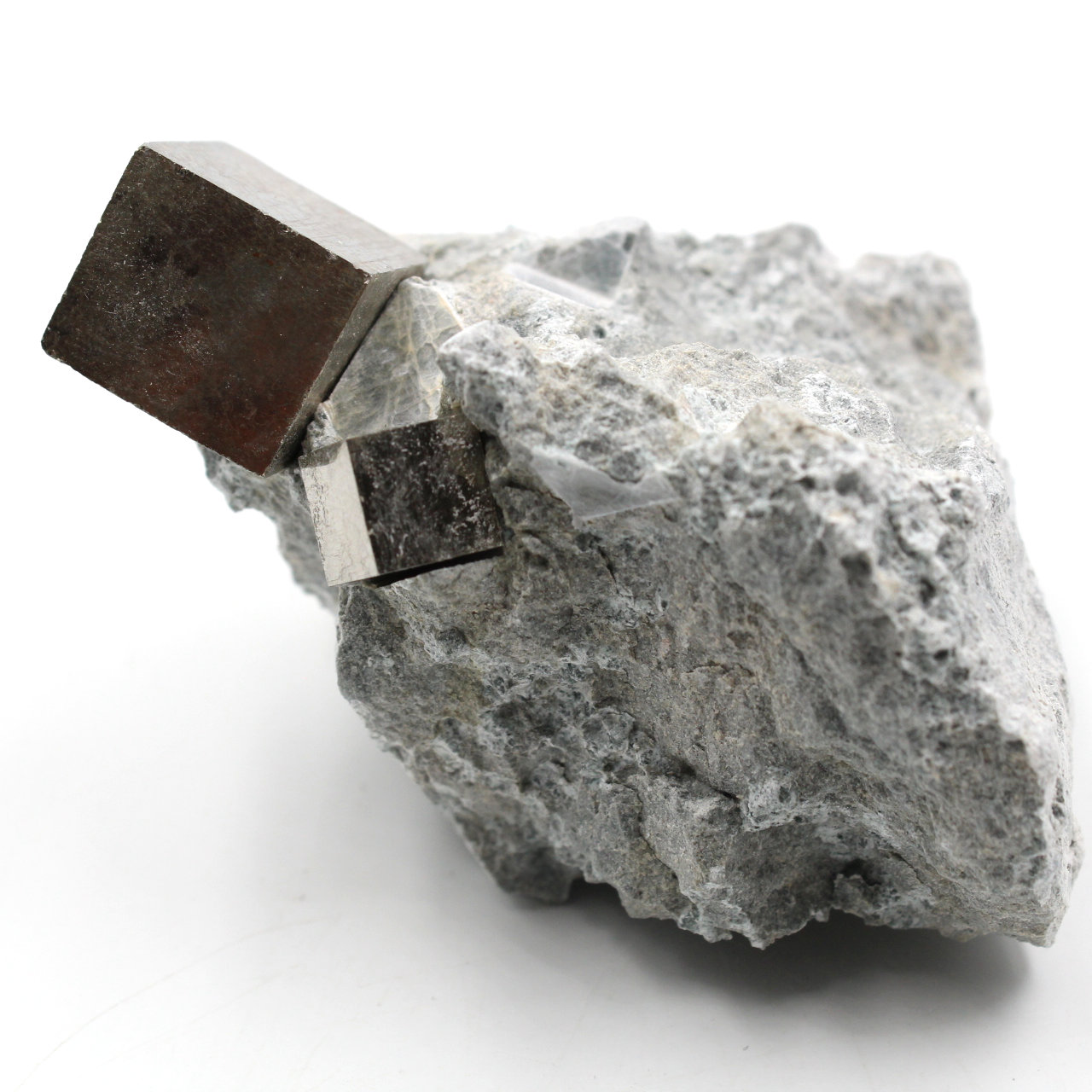 Pyrite cubes on gangue of Navajun Spain