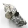 Pyrite cubes on gangue of Navajun Spain - 0