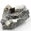 Pyrite cubes on gangue of Navajun Spain - 0