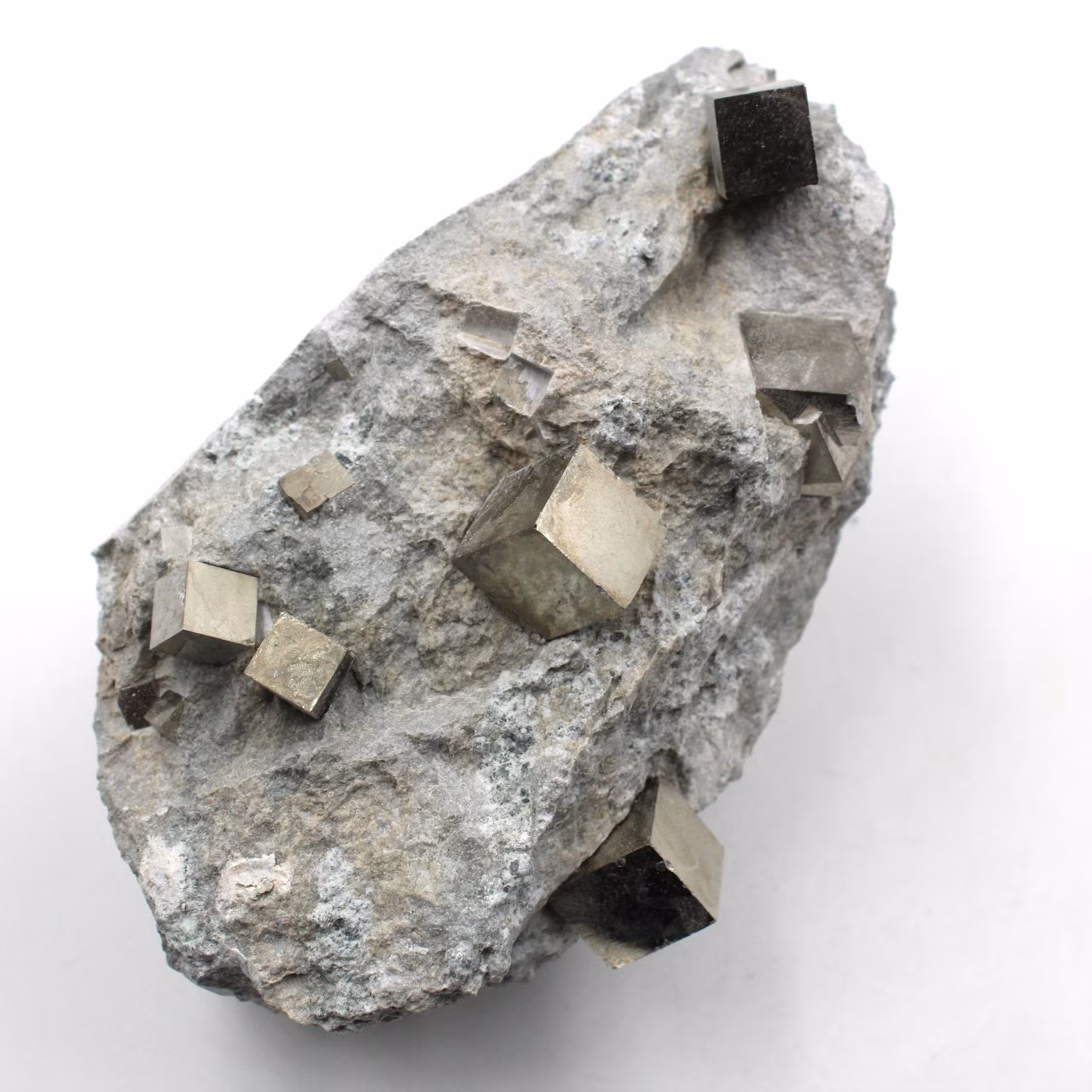 Pyrite cubes on gangue of Navajun Spain