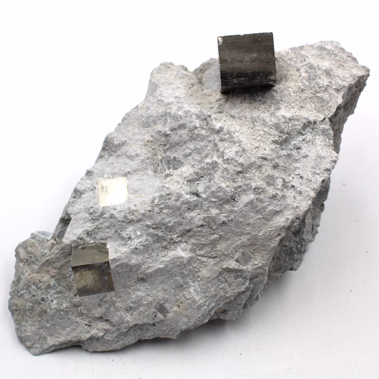 Pyrite cubes on gangue of Navajun Spain