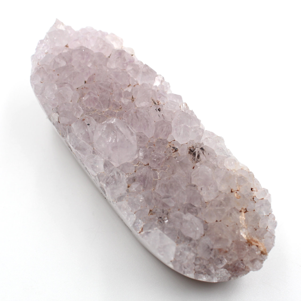 Quartz crystals on polished agate