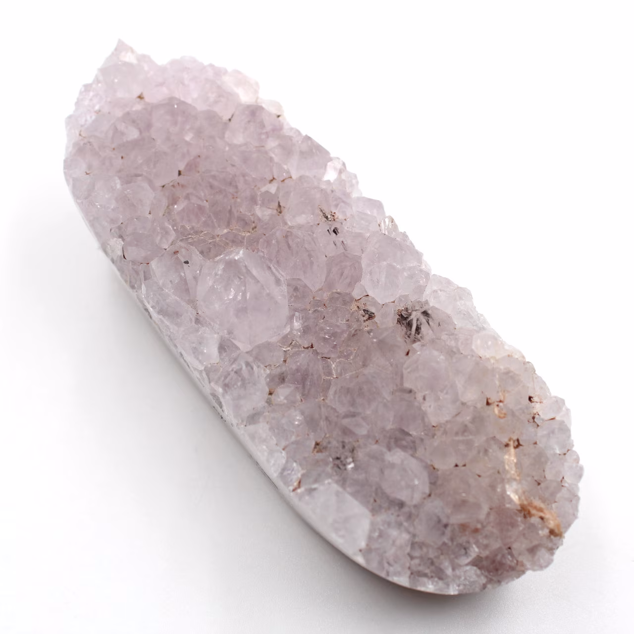 Quartz crystals on polished agate