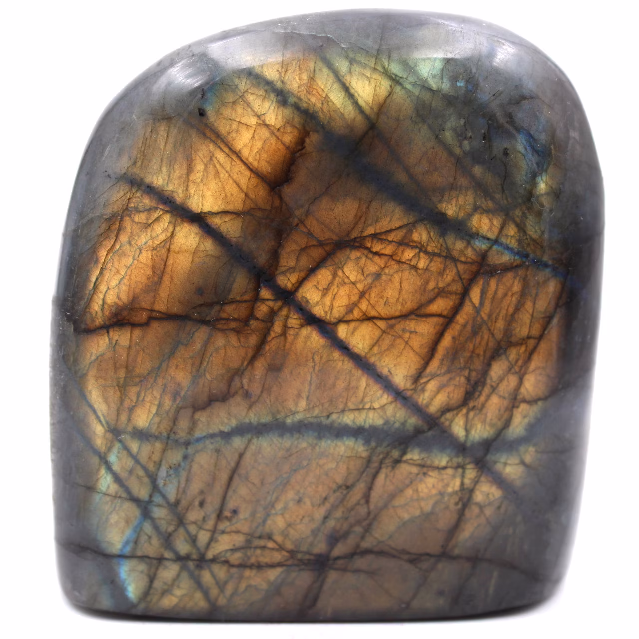 Labradorite stone block for decoration and collection