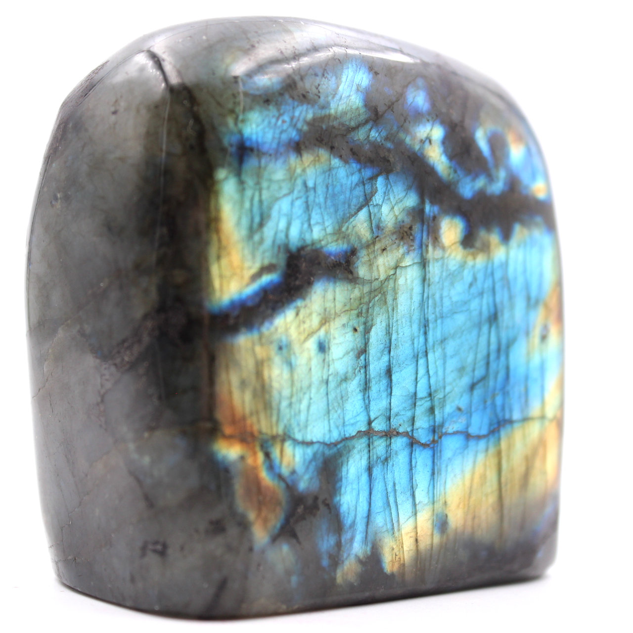 Labradorite stone block for decoration and collection