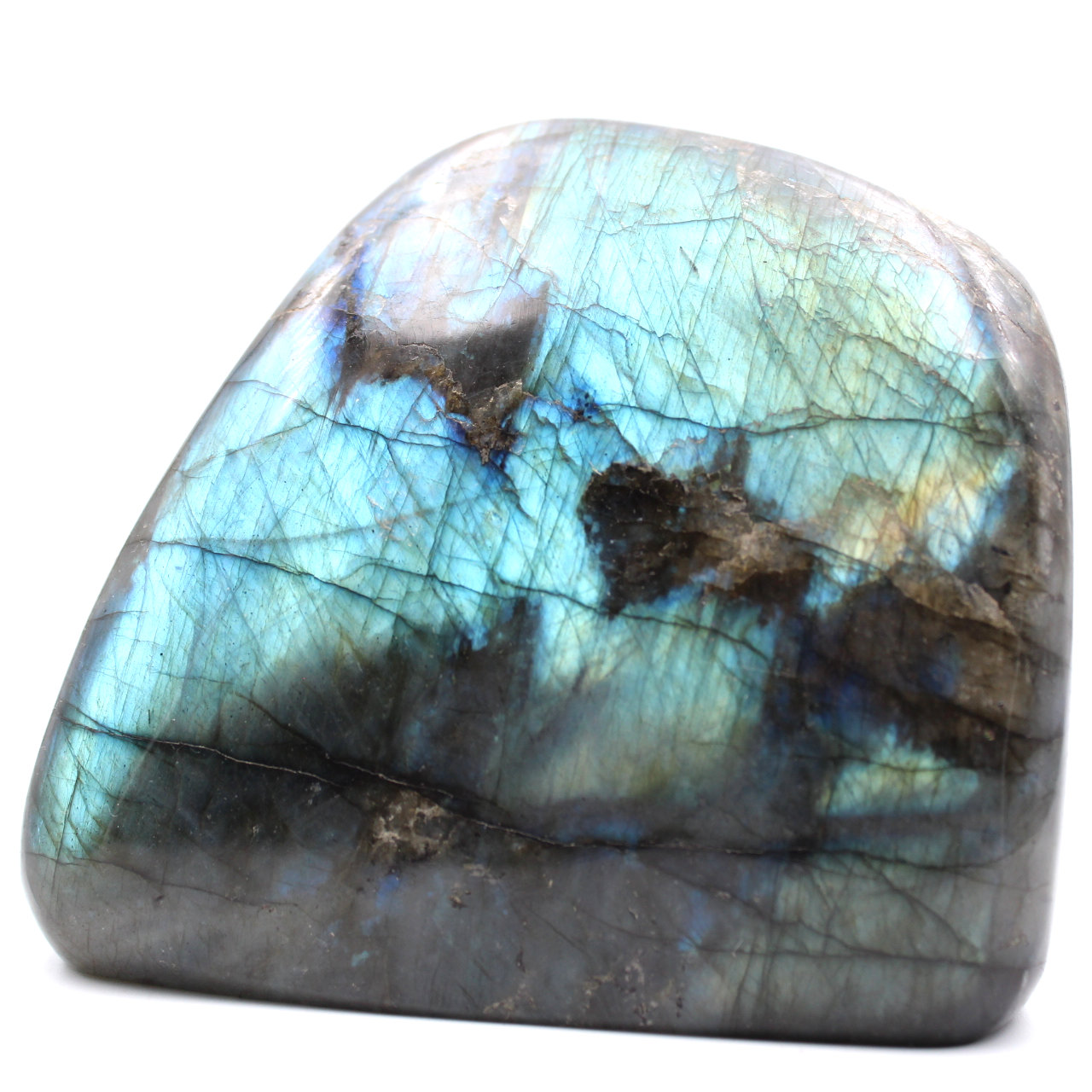 Labradorite stone block for decoration and collection
