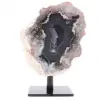 Natural Brazilian agate slice with base - 0
