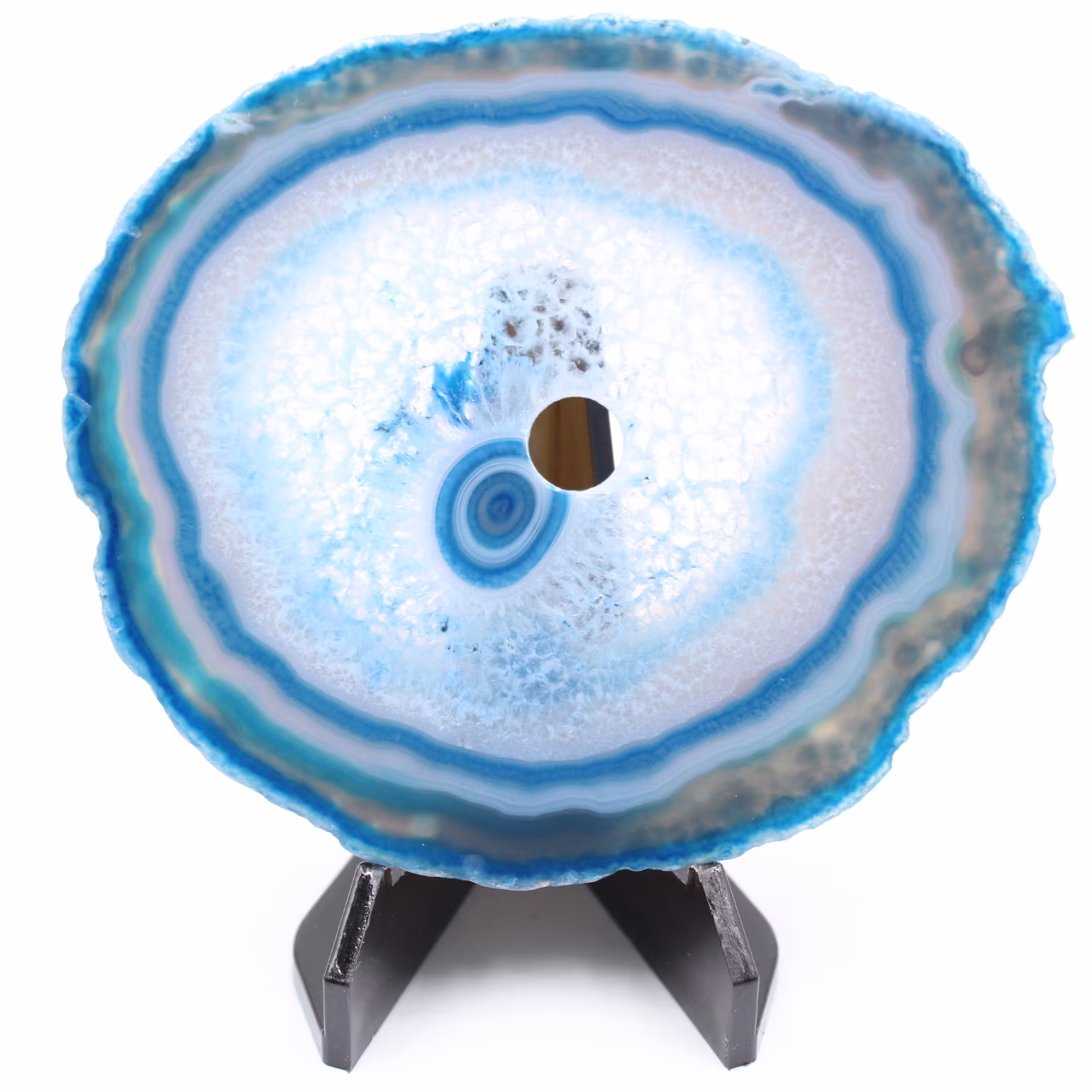 Polished and pierced agate from Brazil