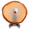 Polished and pierced agate from Brazil - 0