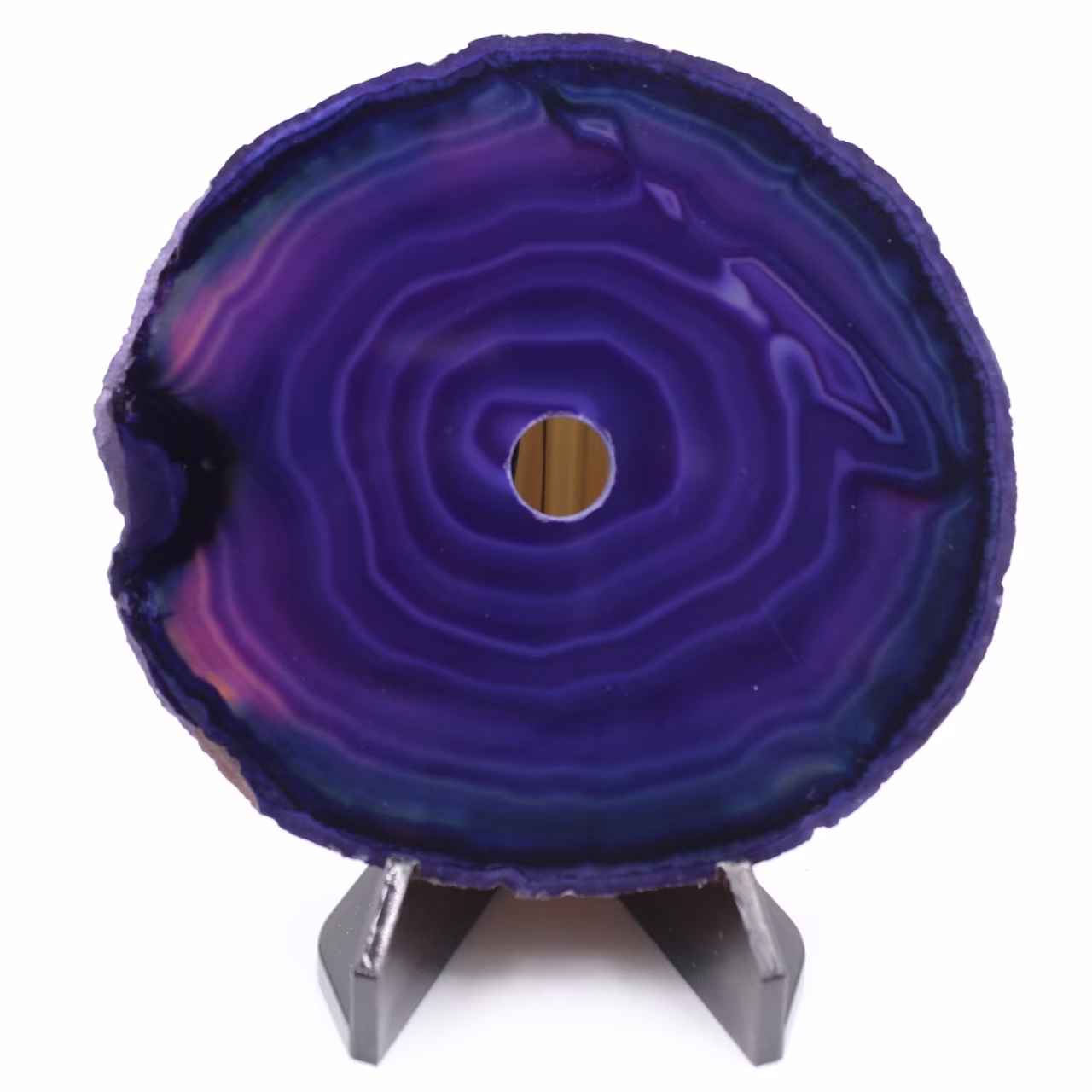 Polished and pierced agate from Brazil