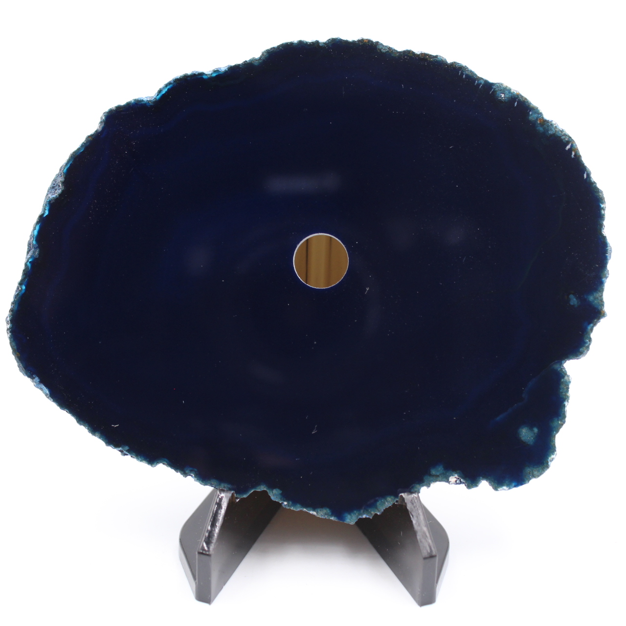 Polished and pierced agate from Brazil
