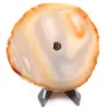Polished and pierced agate from Brazil - 0