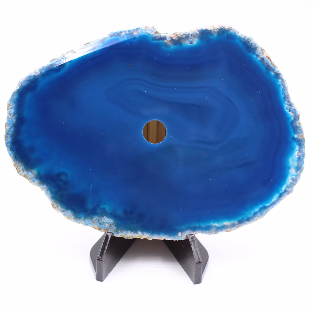 Polished and pierced agate from Brazil
